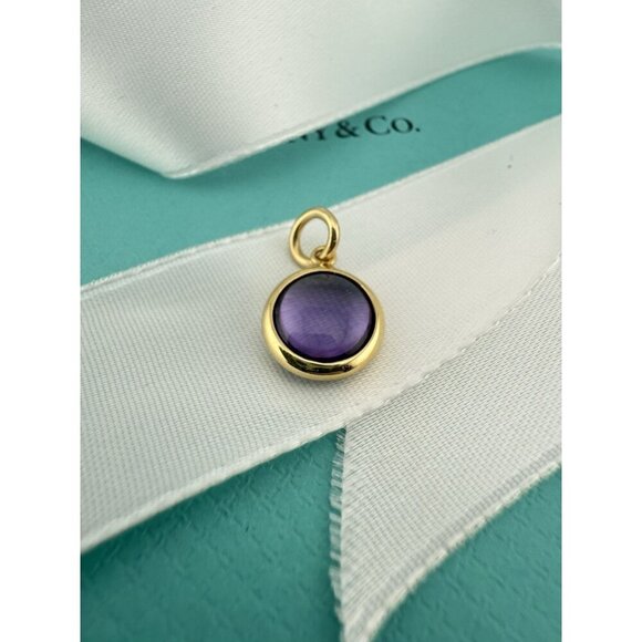 Tiffany & Co. 18k Amethyst Dot Charm by Paloma Picasso in  Yellow Gold - Picture 6 of 7